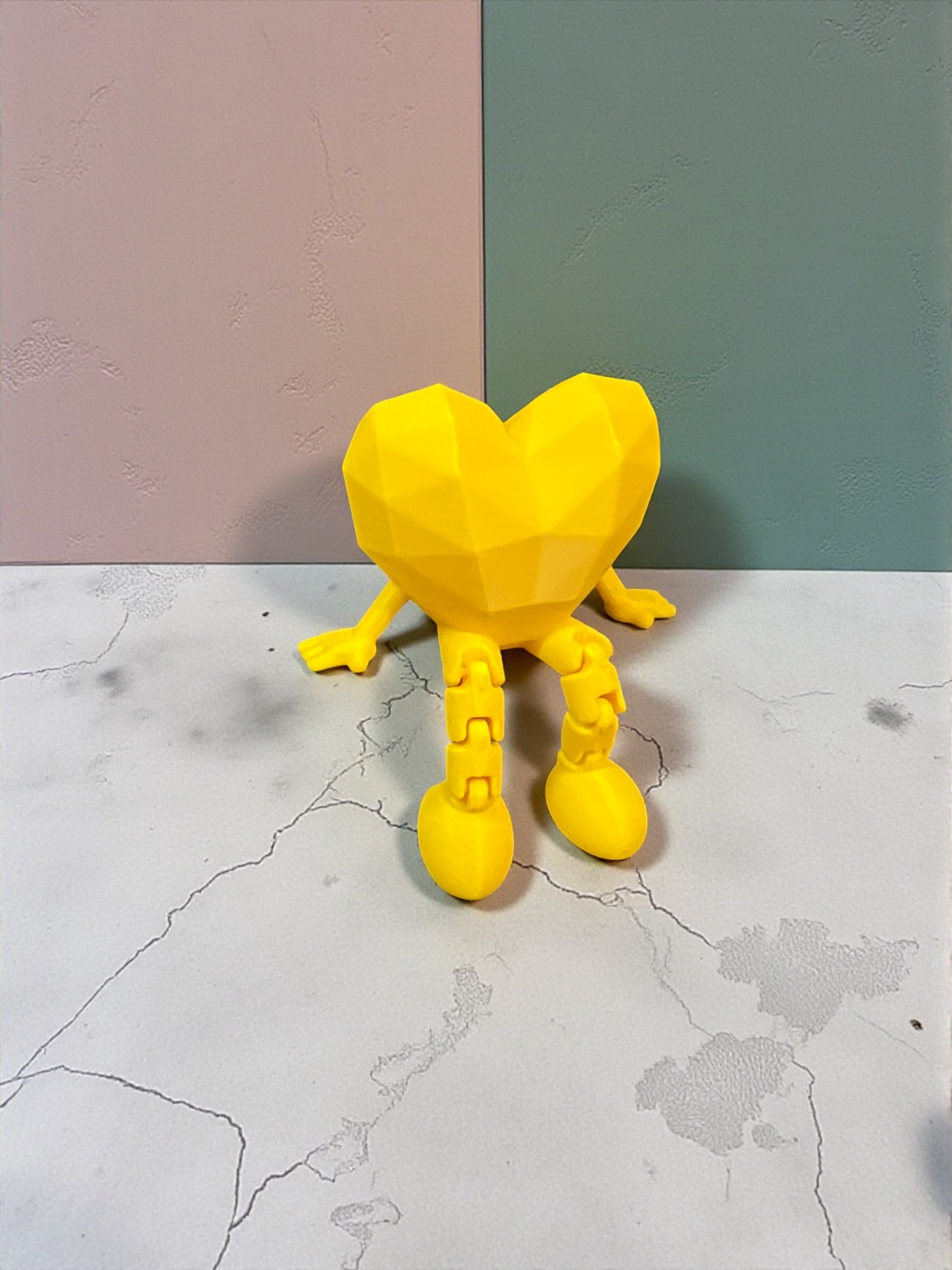 Yellow Articulated Heart
